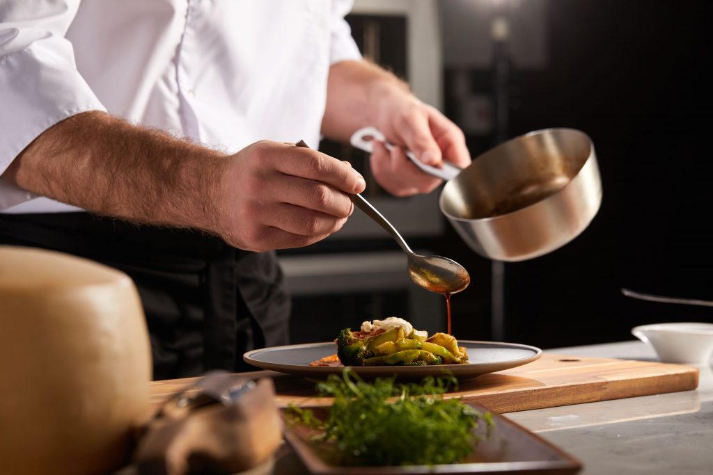 chef cooking at restaurant